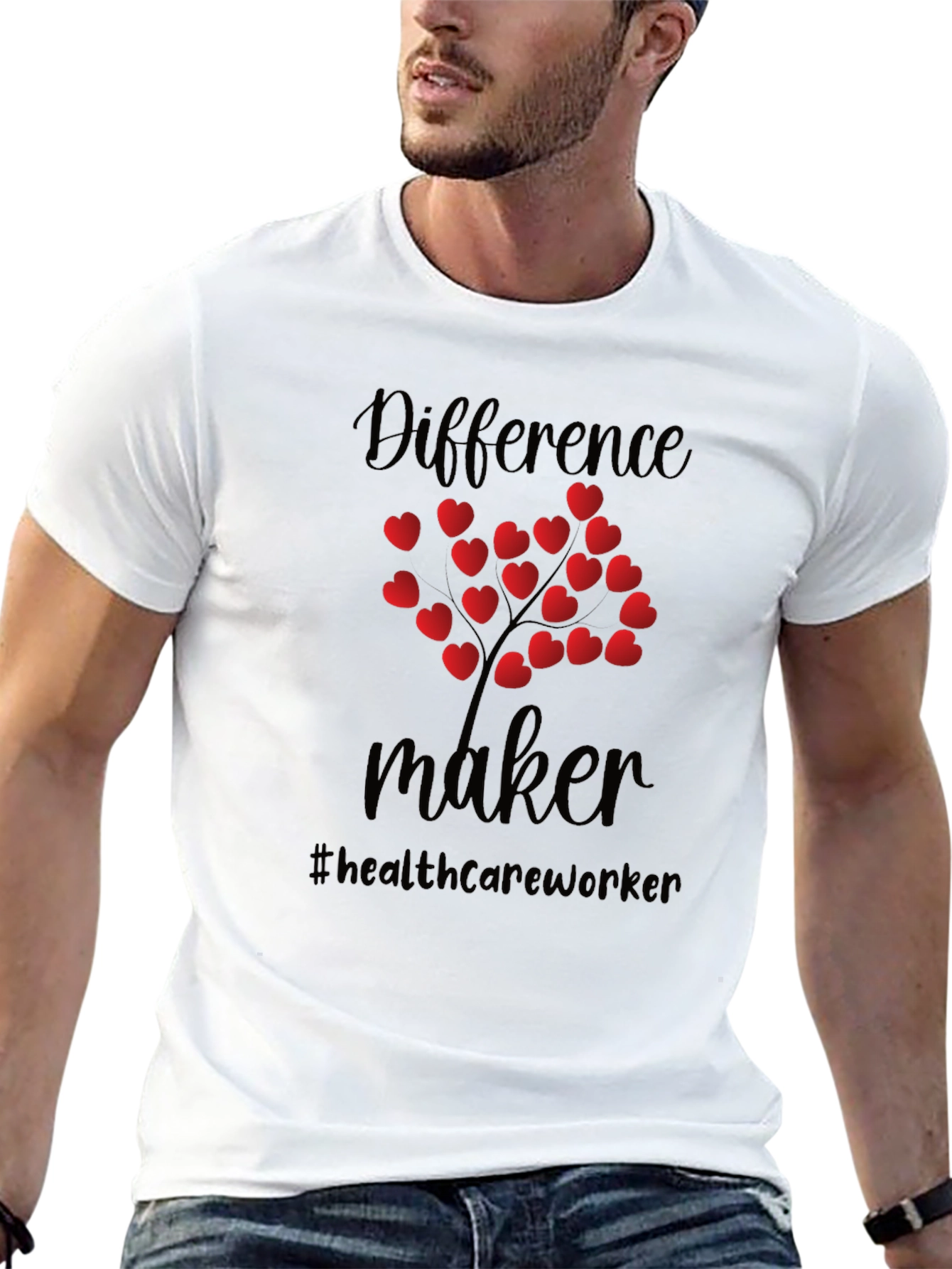 Difference Maker Healthcare Worker Heart Tree T-Shirt