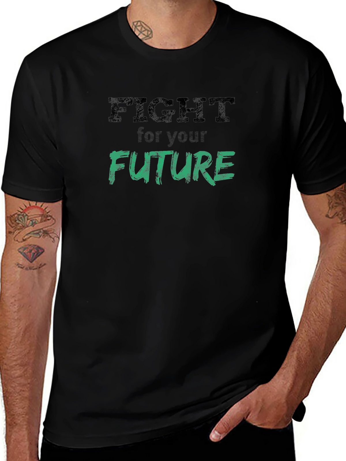 Fight for Your Future Graphic Tee - Black