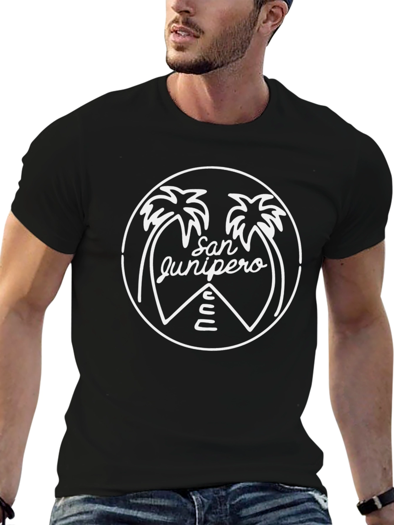 San Junipero Graphic Tee - Retro Palm T-Shirt