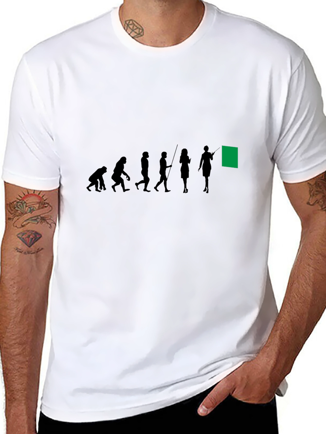Evolution of the Flag Black T-Shirt