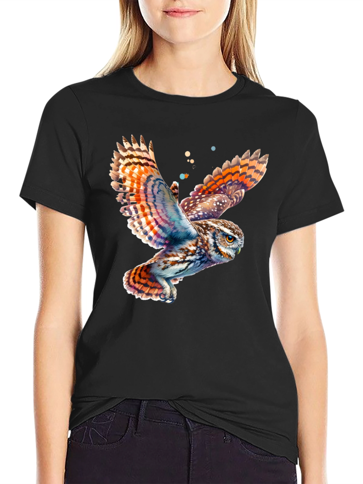 Owl Graphic T-Shirt - Mens Black Tee