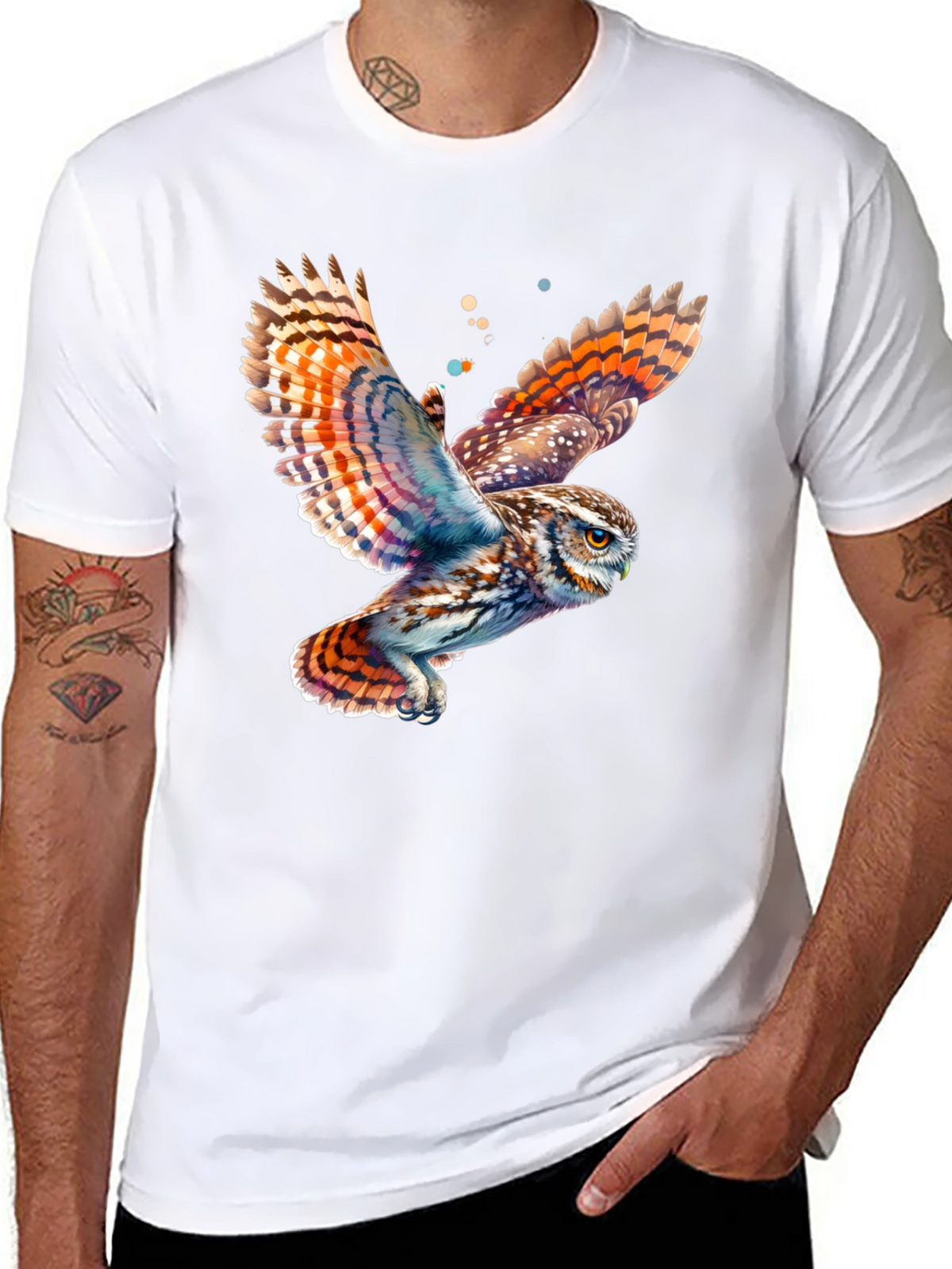 Owl Graphic T-Shirt - Mens Black Tee