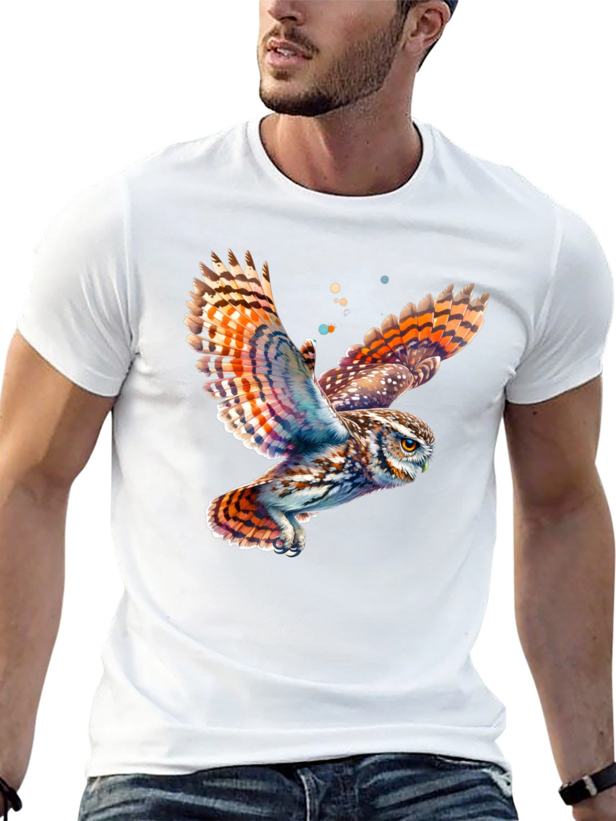 Owl Graphic T-Shirt - Mens Black Tee