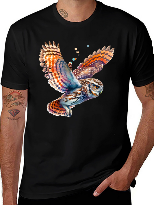 Owl Graphic T-Shirt - Mens Black Tee