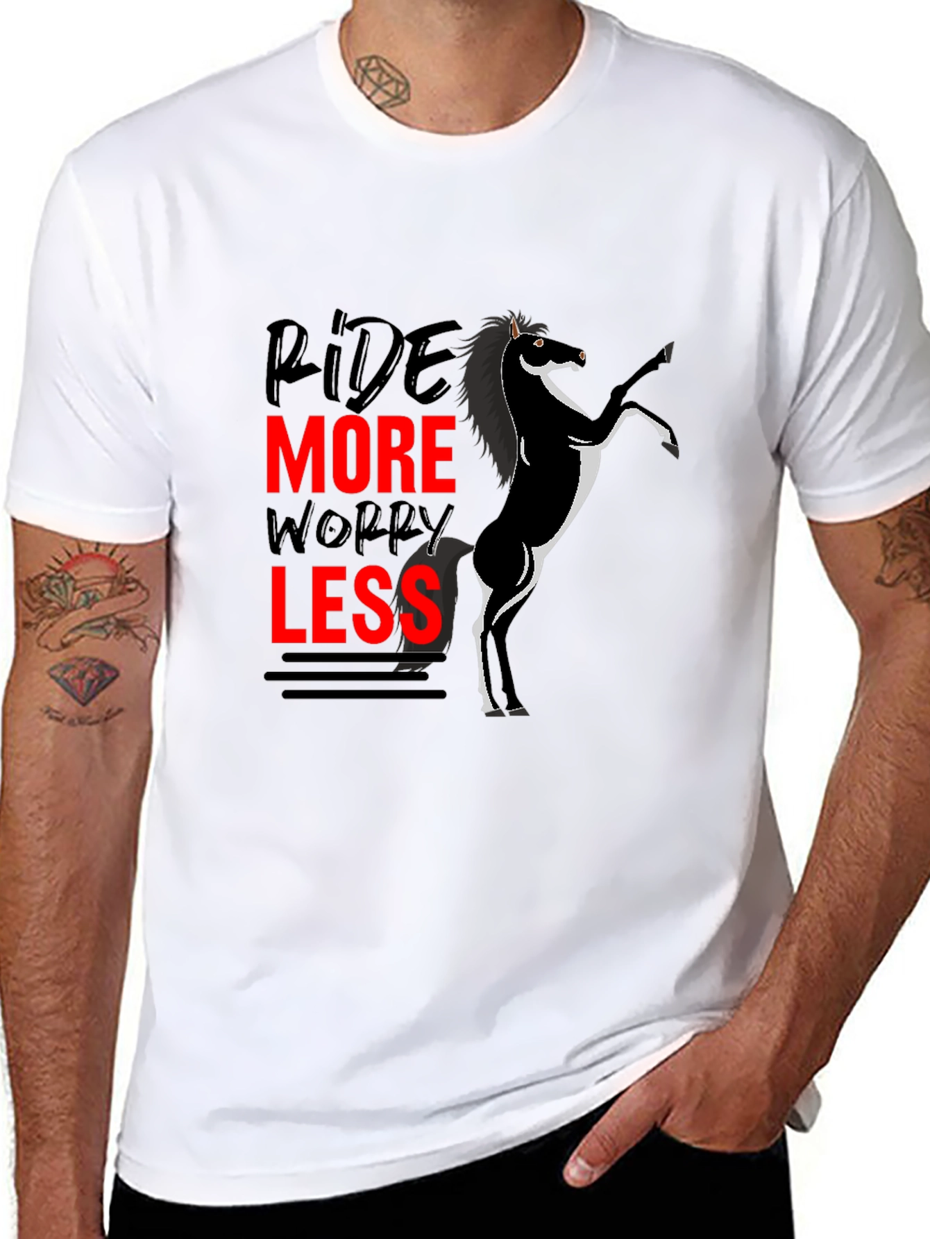 Ride More Worry Less Horse T-Shirt