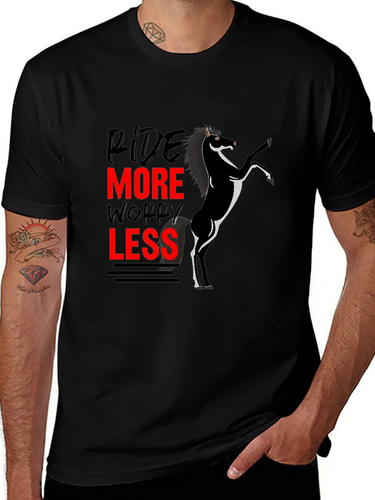 Ride More Worry Less Horse T-Shirt