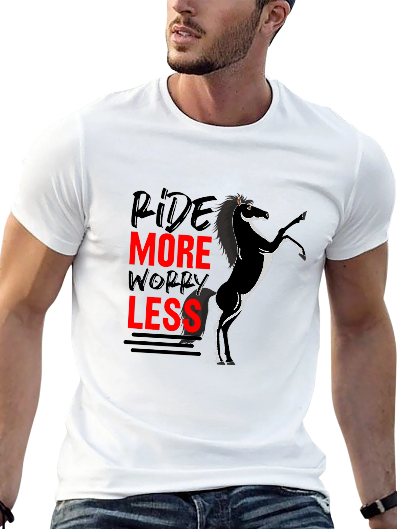 Ride More Worry Less Horse T-Shirt