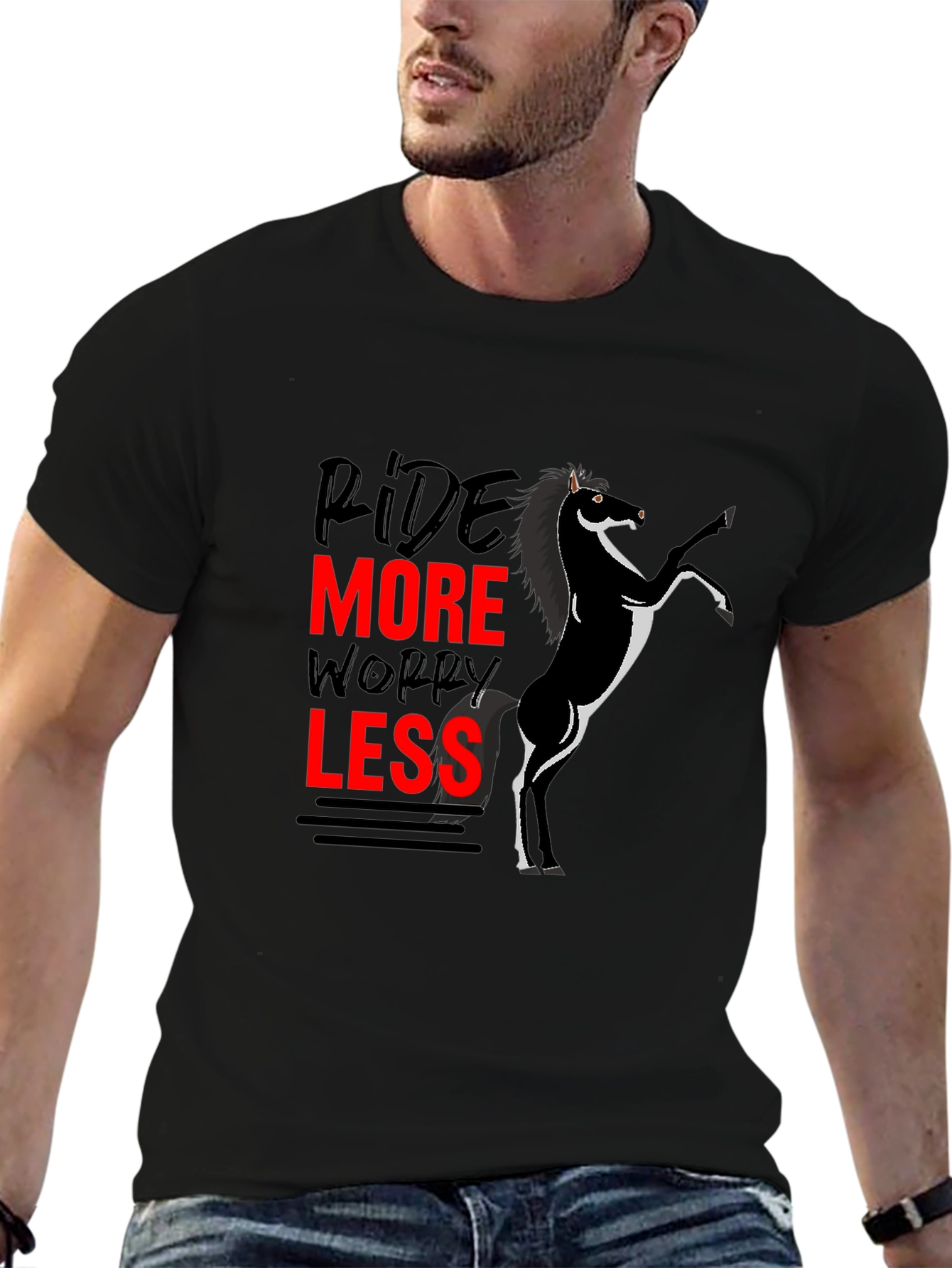 Ride More Worry Less Horse T-Shirt