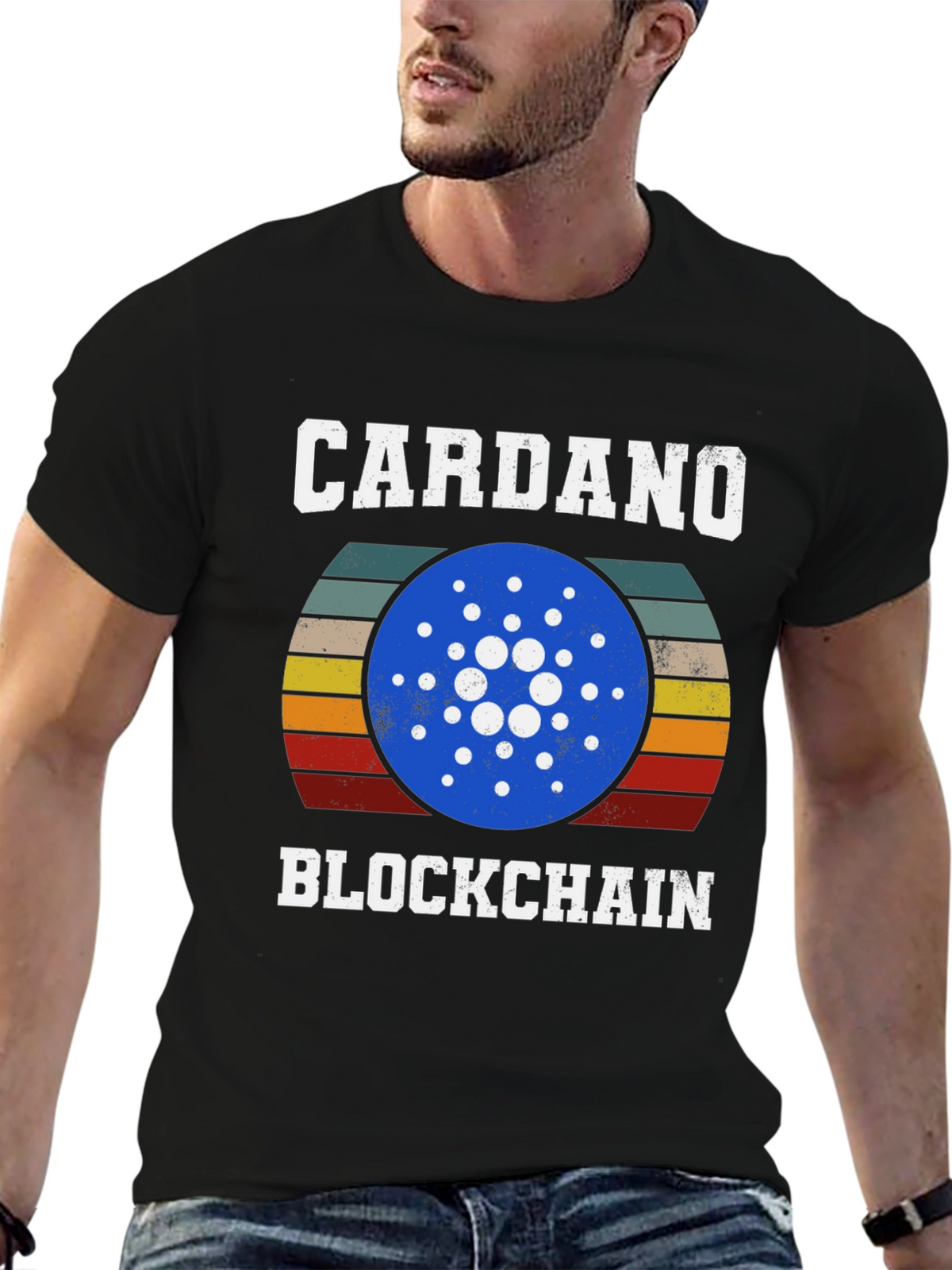 Cardano Blockchain Retro T-Shirt