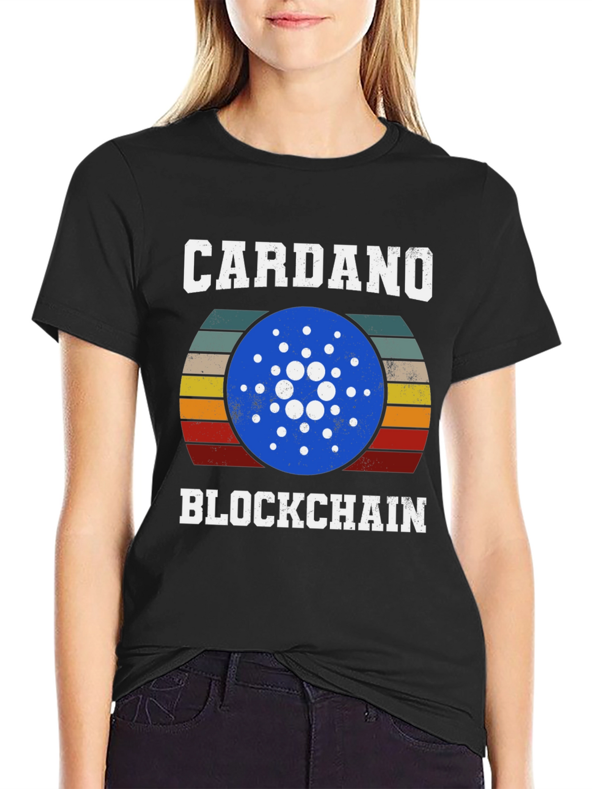 Cardano Blockchain Retro T-Shirt
