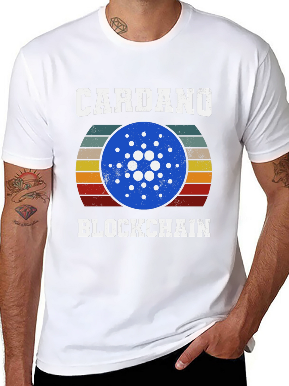 Cardano Blockchain Retro T-Shirt