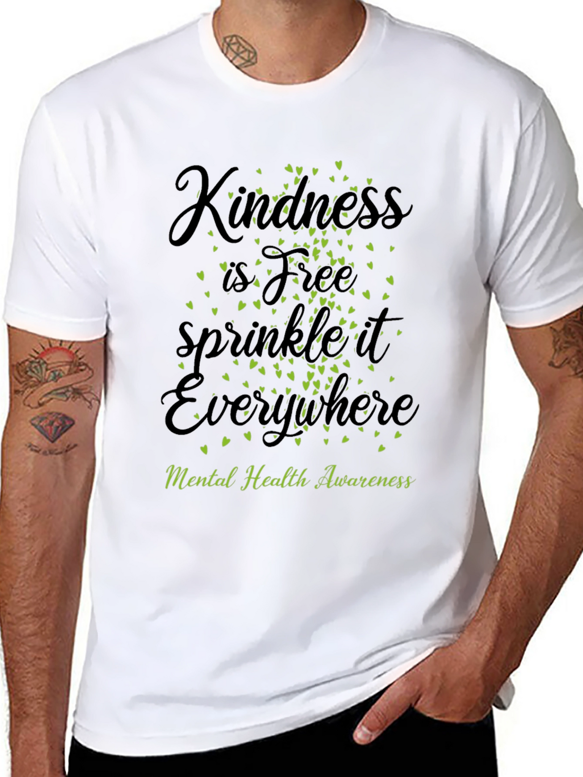 Kindness is Free Graphic Tee - Mental Health Awareness