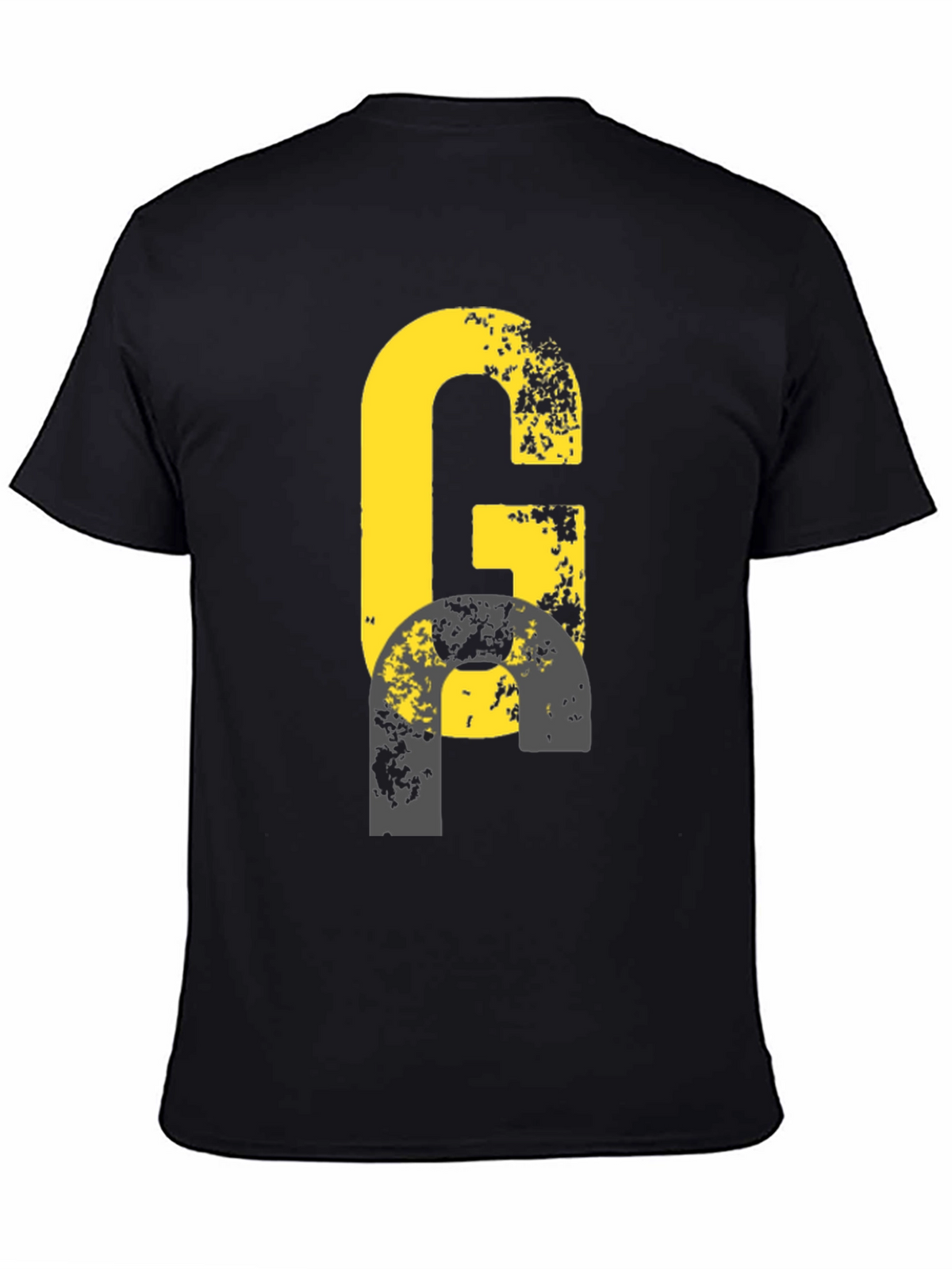 Distressed G Graphic Tee - Black Casual Shirt