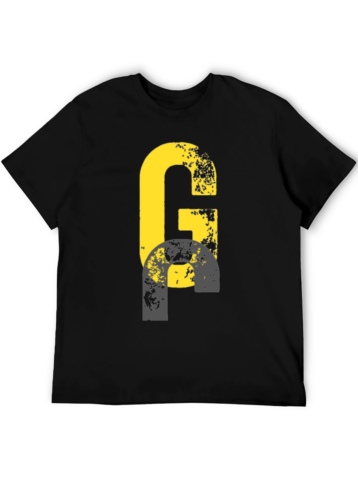 Distressed G Graphic Tee - Black Casual Shirt