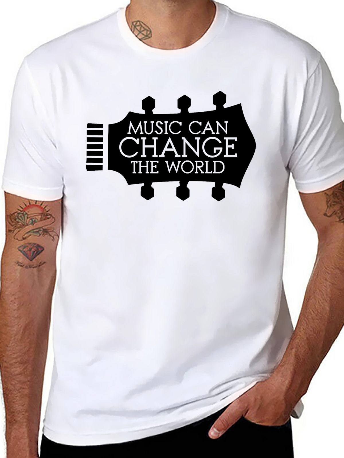 Music Can Change the World Tee - Black