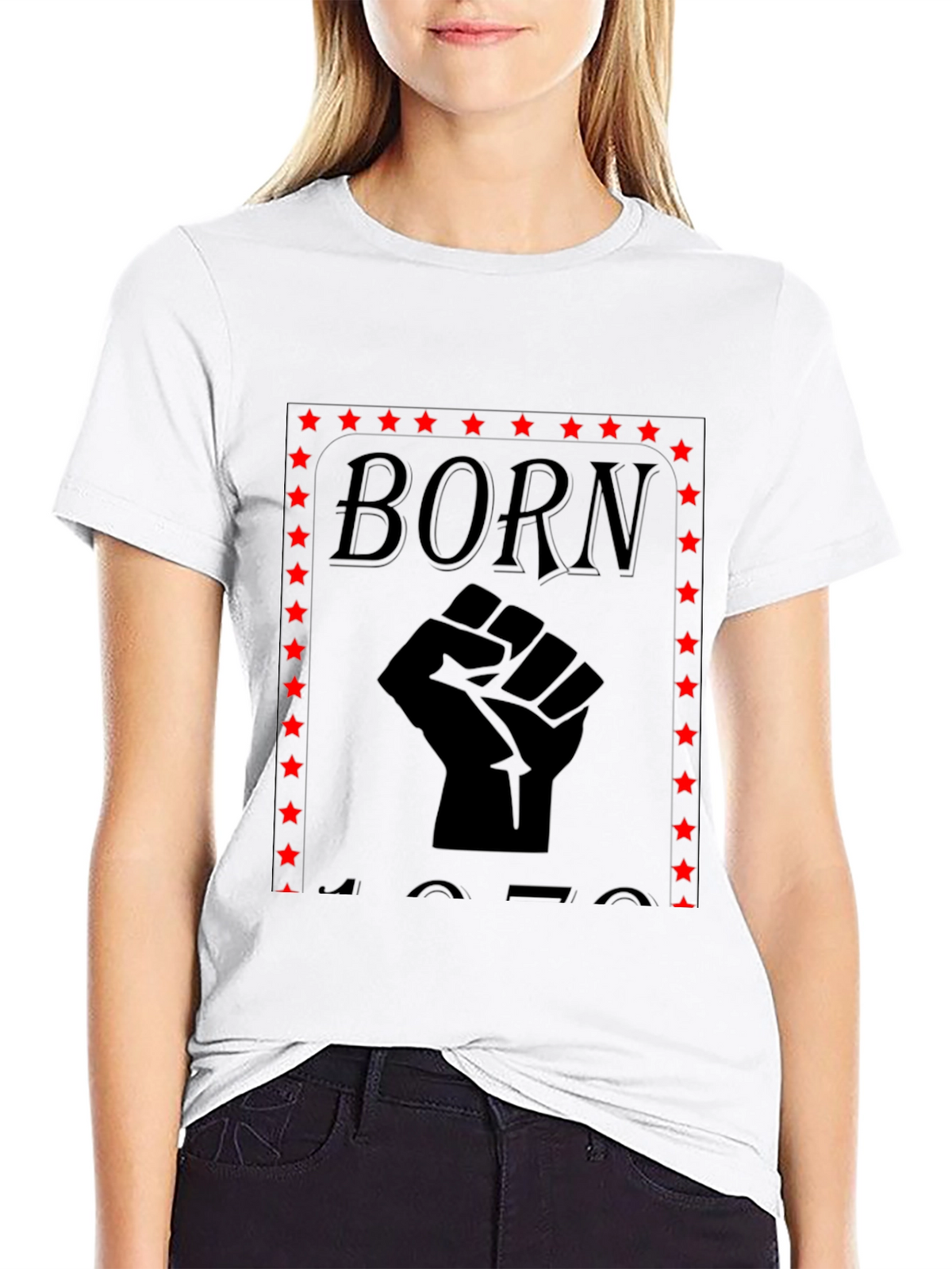 Born 1970 Black Fist Graphic Tee