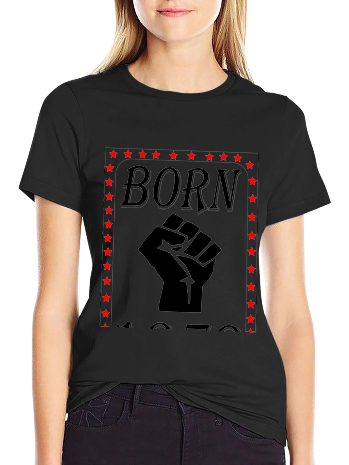 Born 1970 Black Fist Graphic Tee
