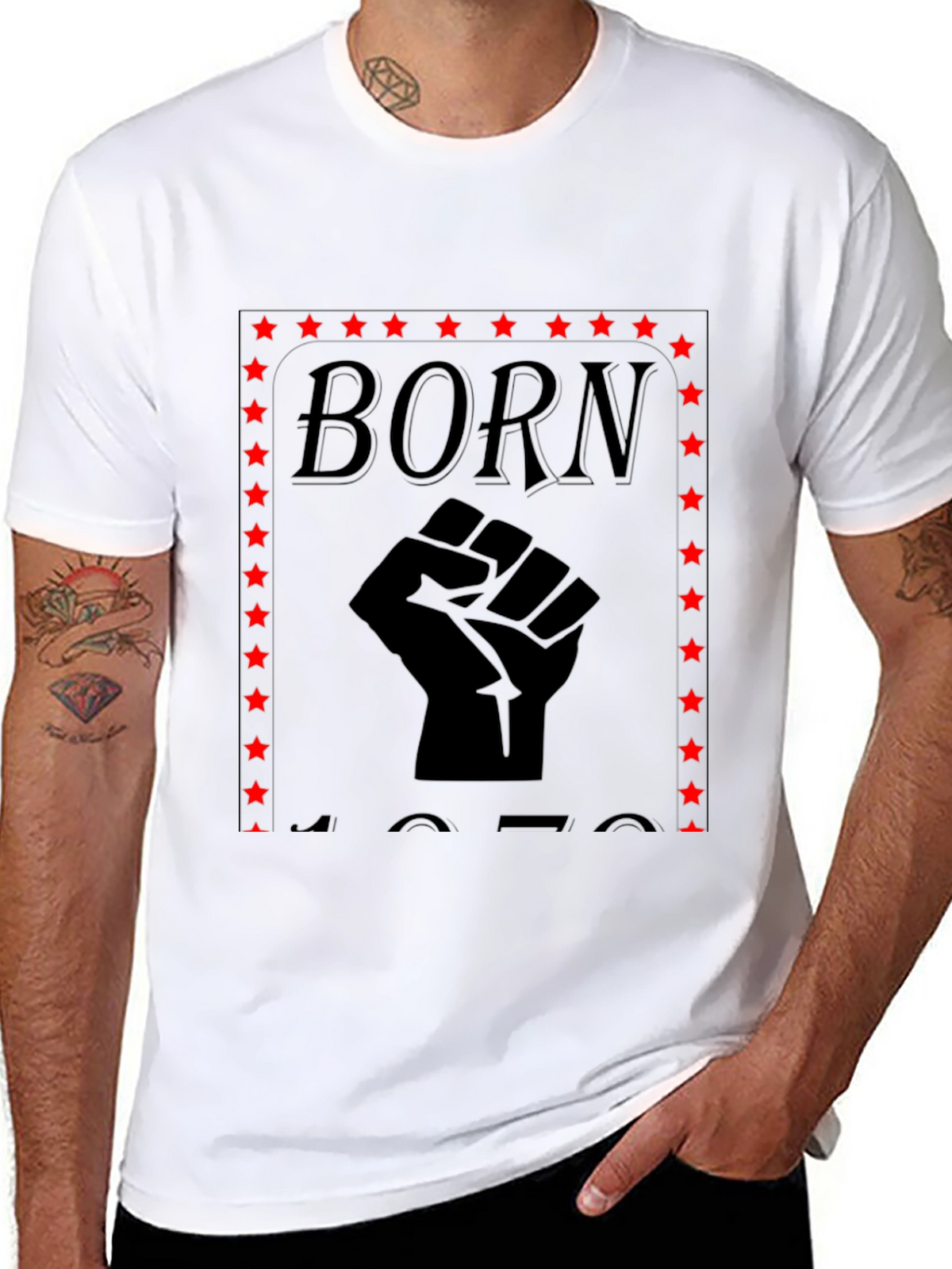 Born 1970 Black Fist Graphic Tee