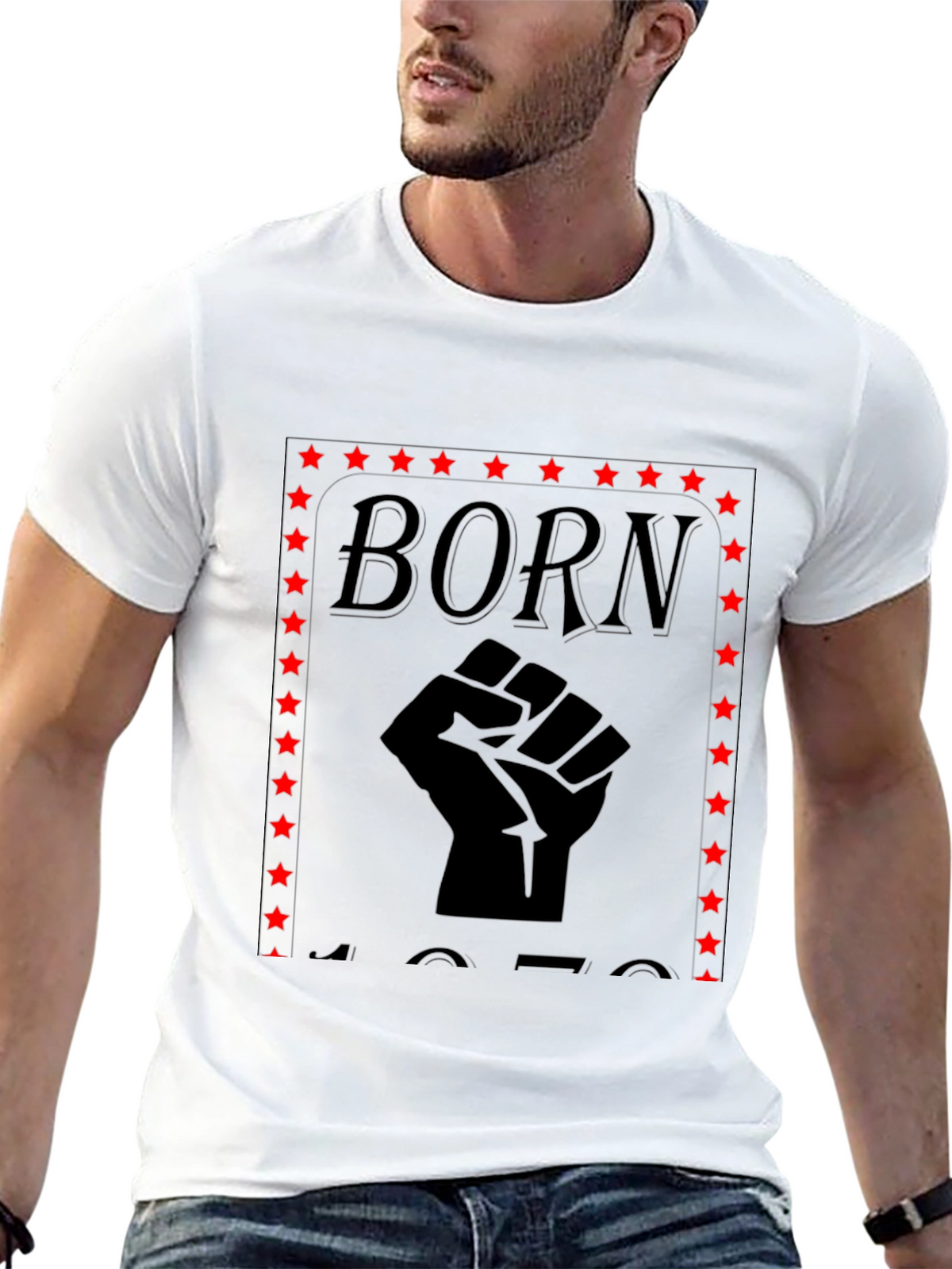 Born 1970 Black Fist Graphic Tee