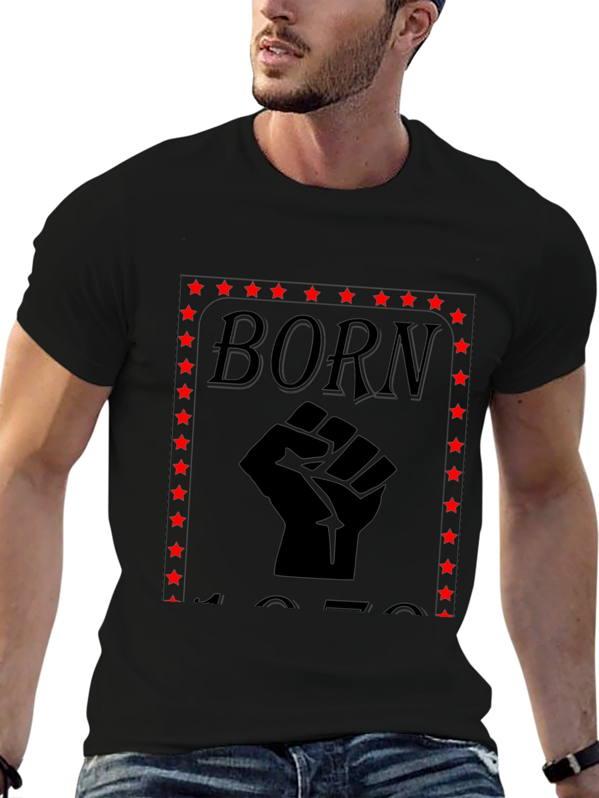 Born 1970 Black Fist Graphic Tee