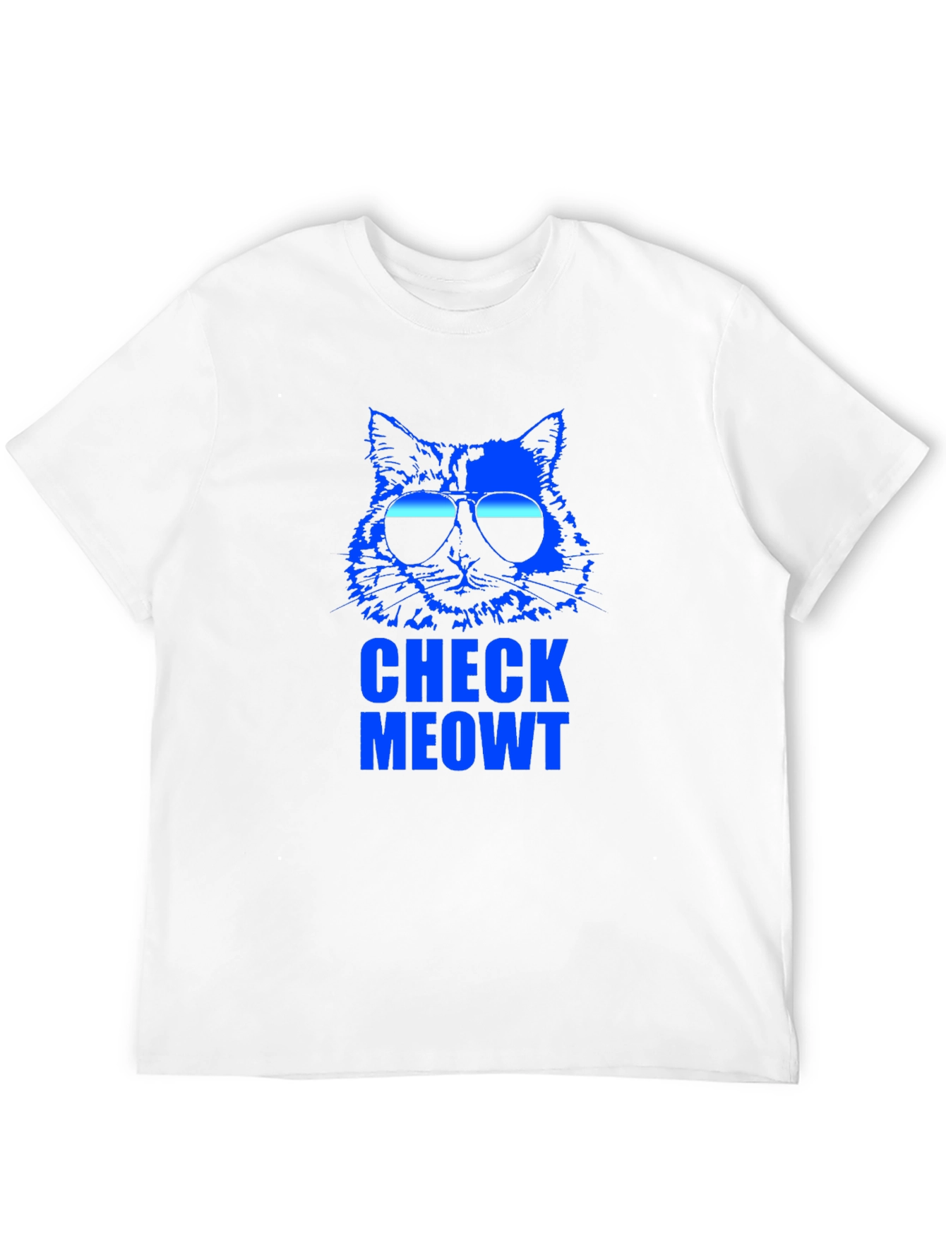 Check Meowt Cat Sunglasses Graphic T-Shirt