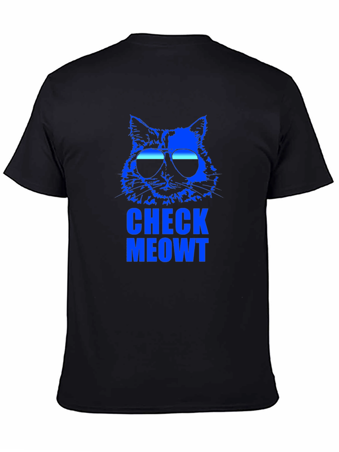 Check Meowt Cat Sunglasses Graphic T-Shirt