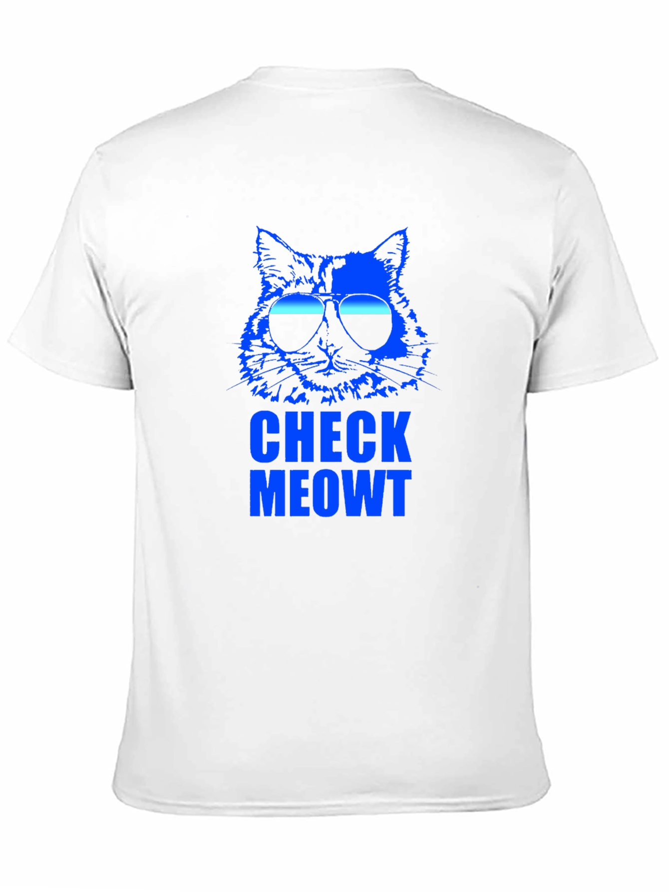 Check Meowt Cat Sunglasses Graphic T-Shirt