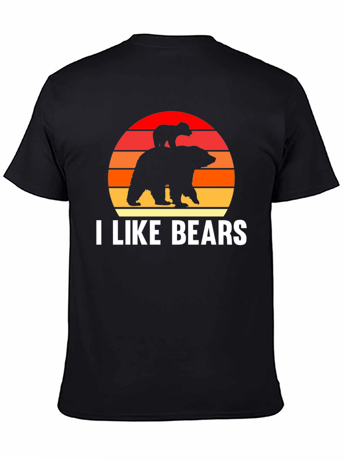 I Like Bears Graphic Tee - Sunset Bear Design