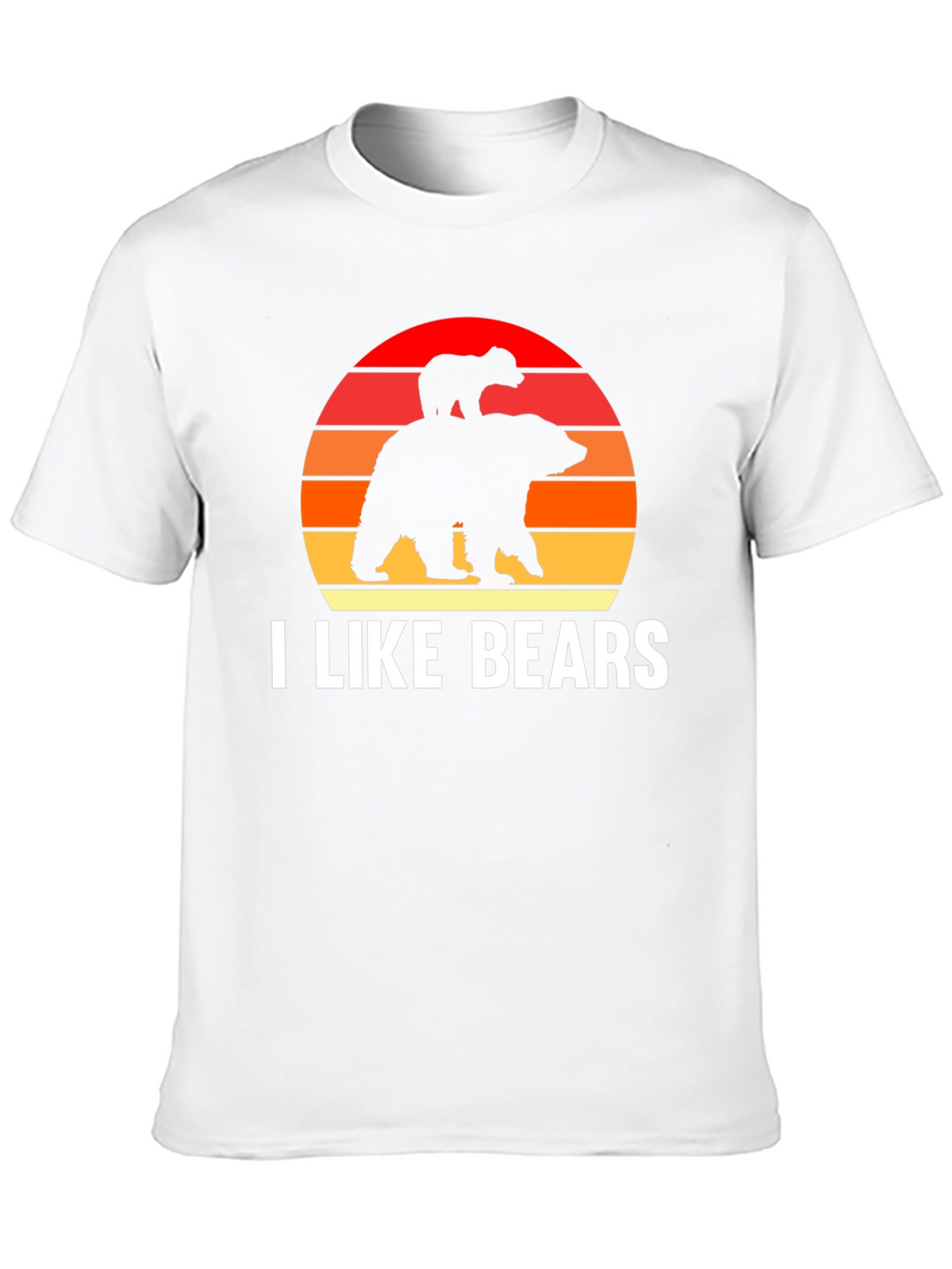 I Like Bears Graphic Tee - Sunset Bear Design