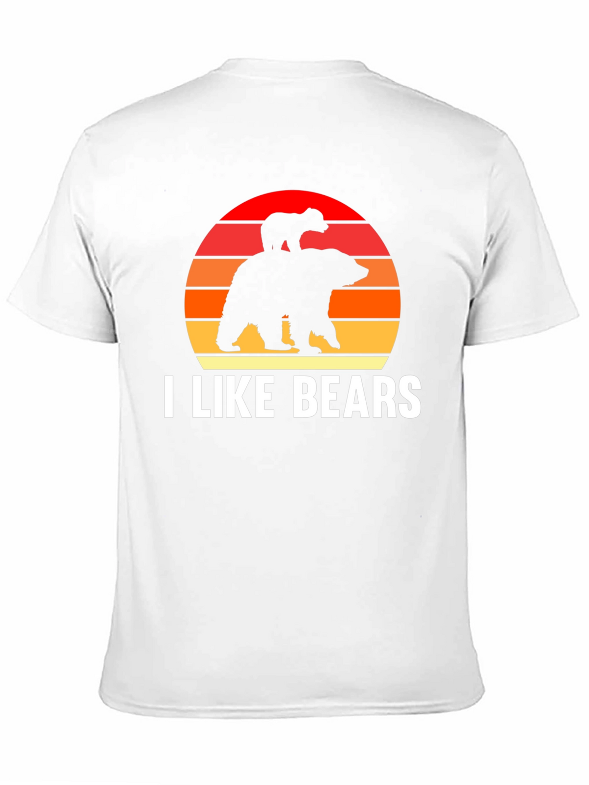 I Like Bears Graphic Tee - Sunset Bear Design