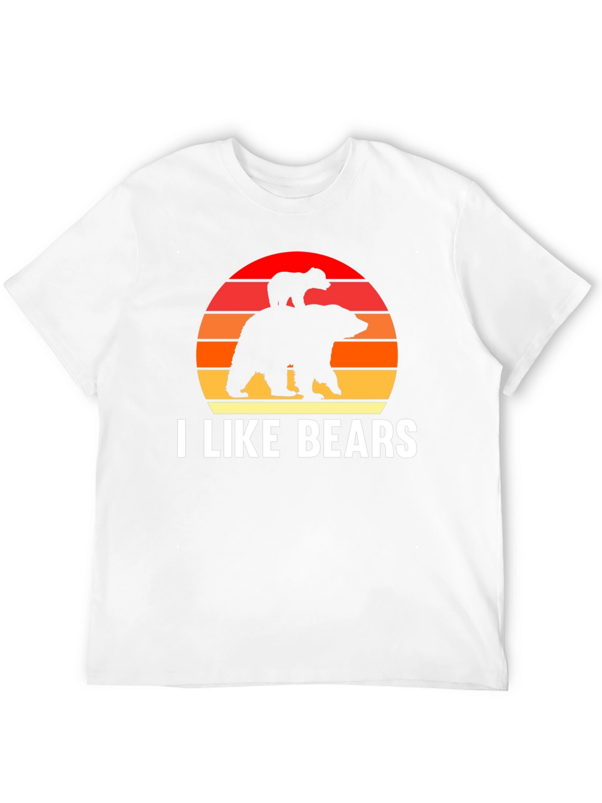 I Like Bears Graphic Tee - Sunset Bear Design