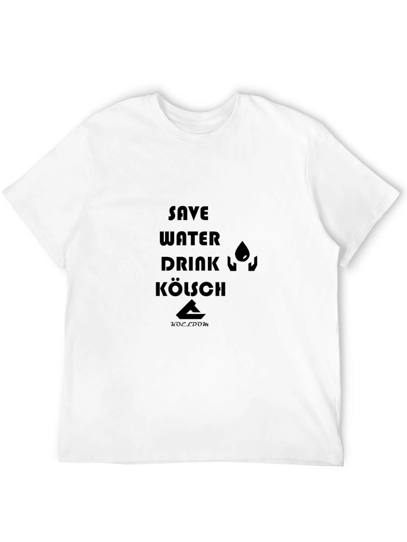 Save Water Drink Kölsch T-Shirt - Black Cotton Tee