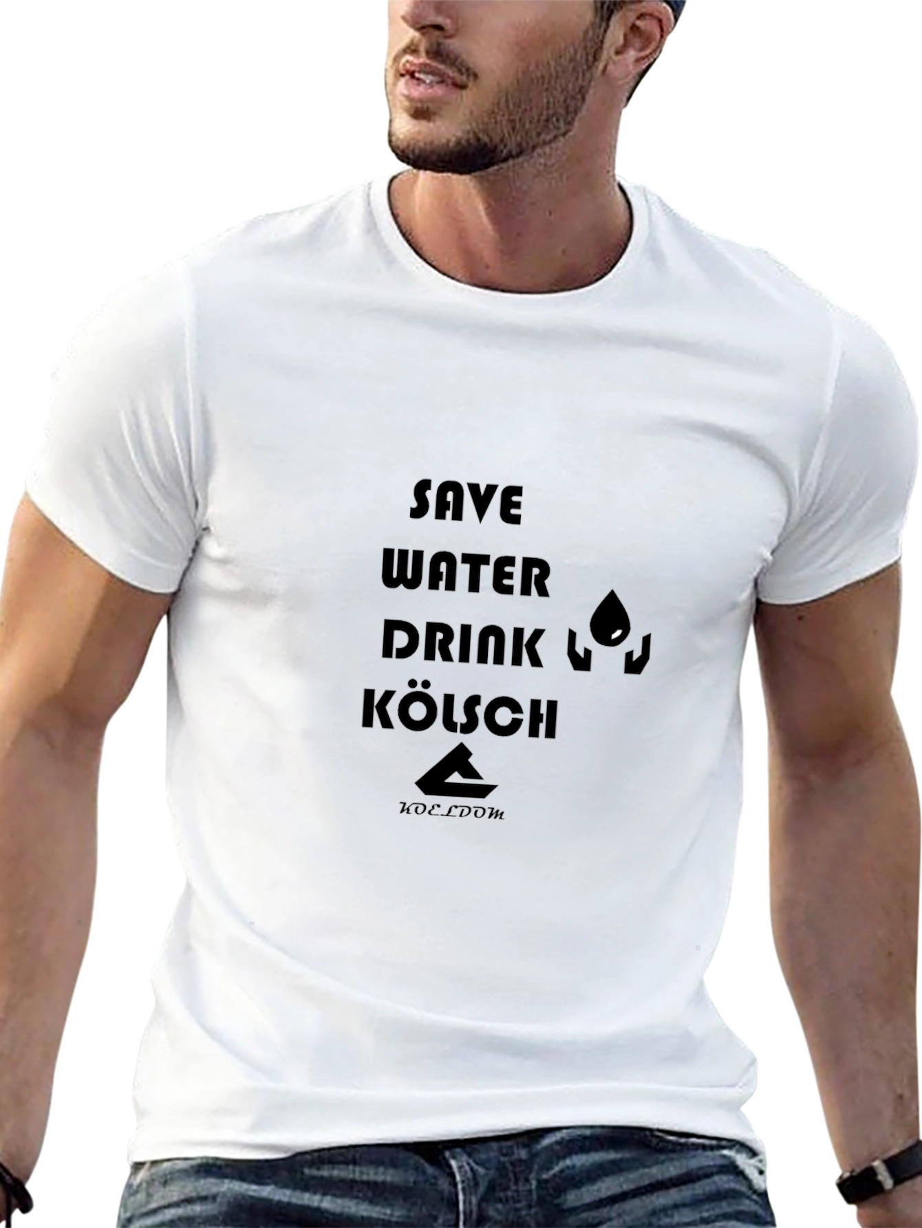 Save Water Drink Kölsch T-Shirt - Black Cotton Tee
