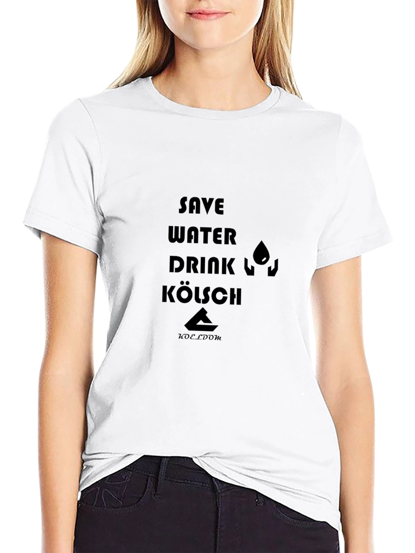 Save Water Drink Kölsch T-Shirt - Black Cotton Tee