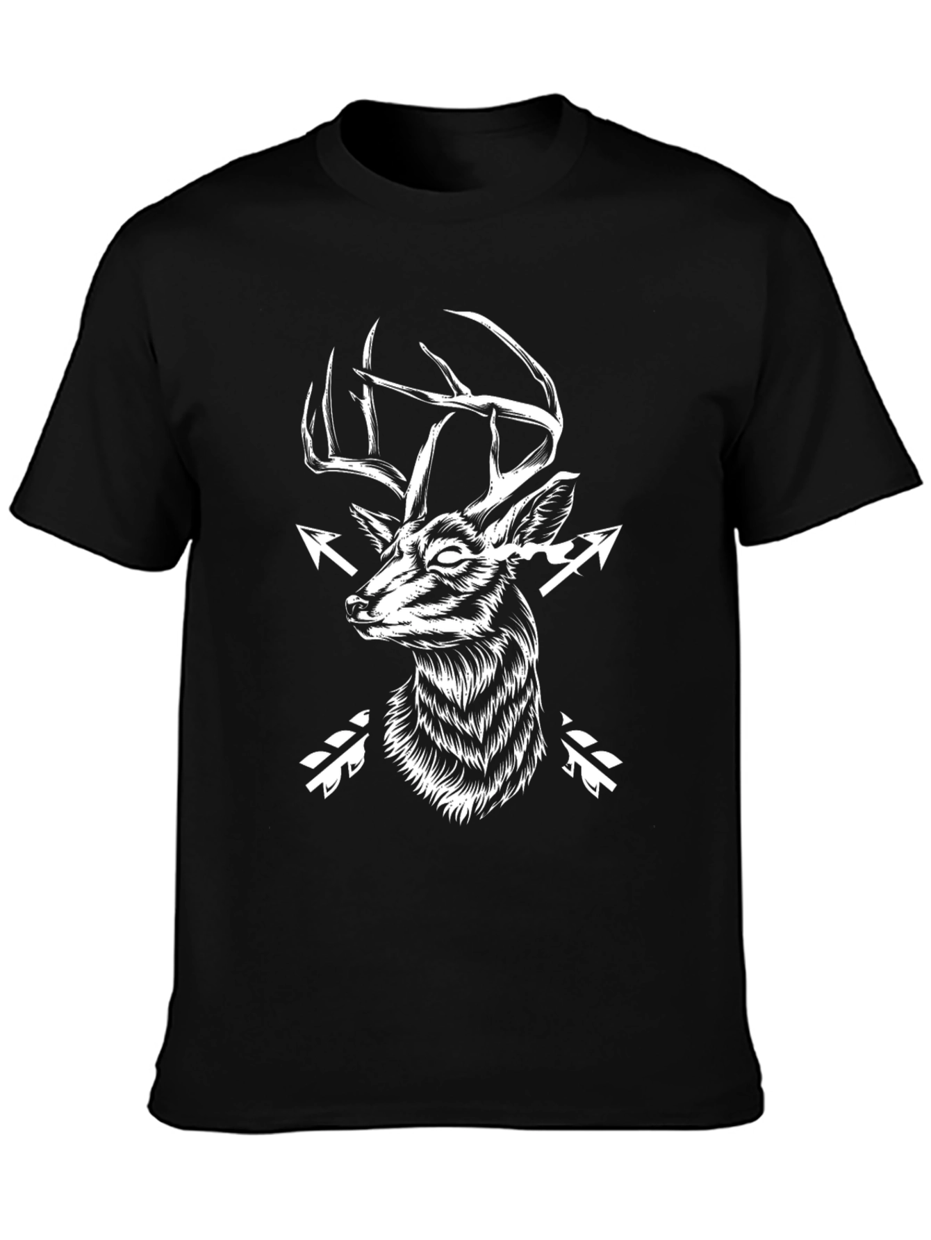 Deer Arrow Graphic Tee - Black