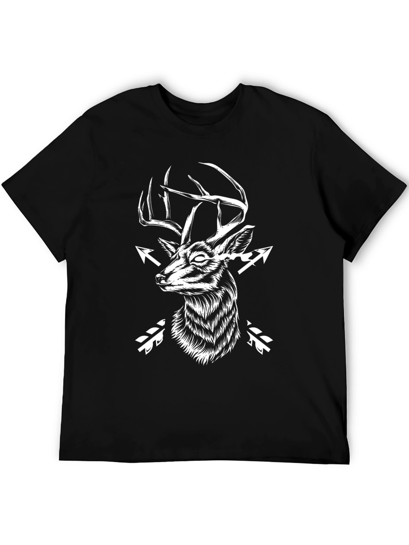 Deer Arrow Graphic Tee - Black