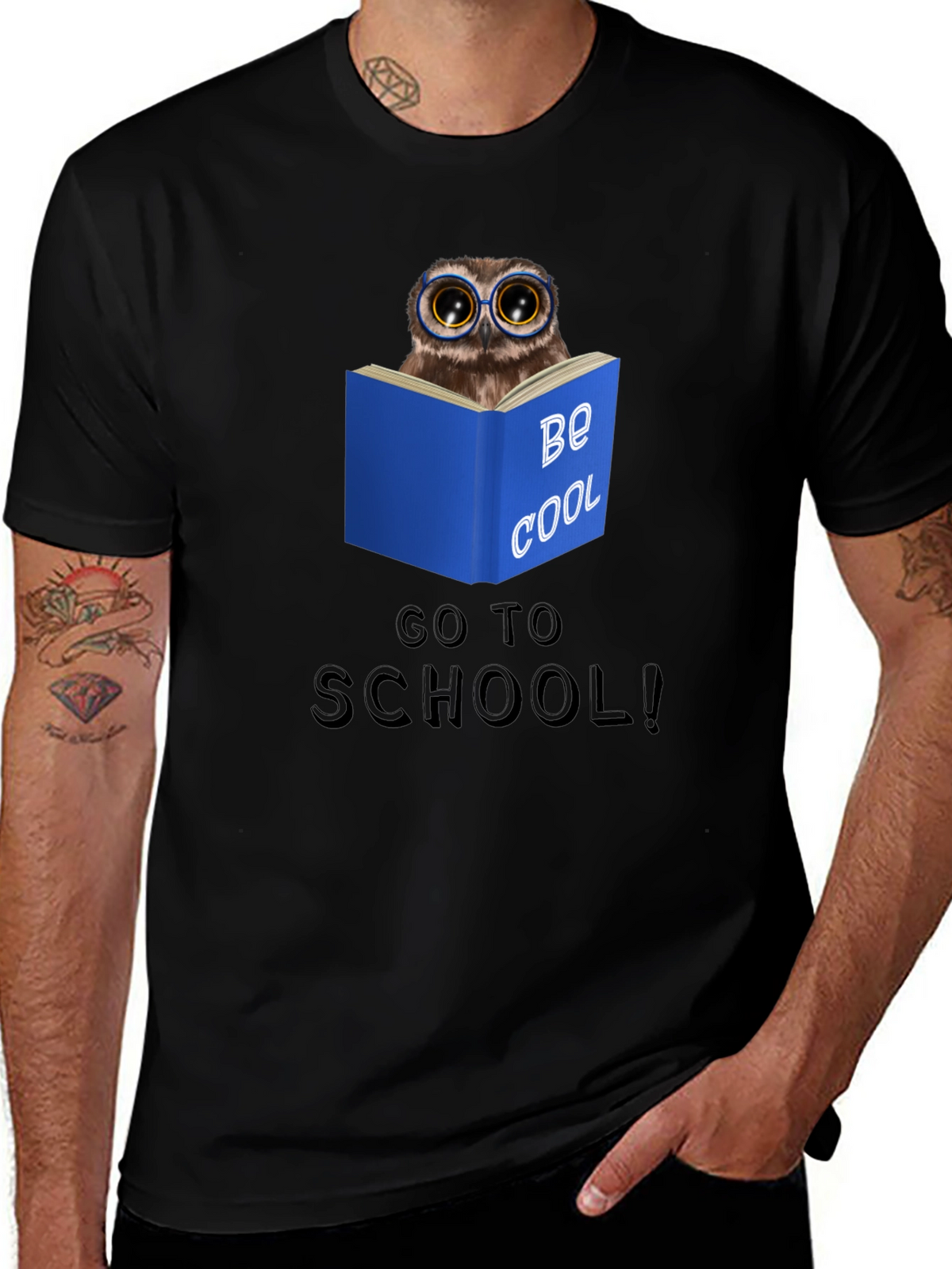 Be Cool Owl Reading T-Shirt
