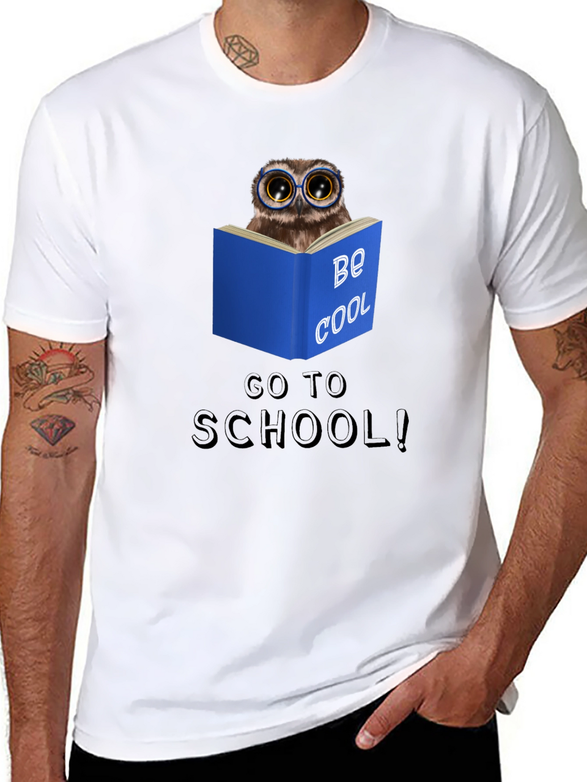 Be Cool Owl Reading T-Shirt