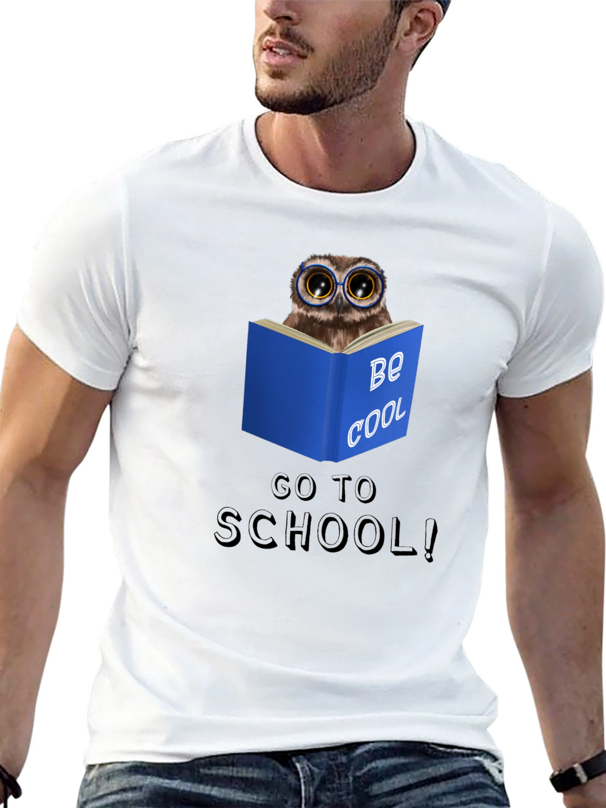 Be Cool Owl Reading T-Shirt