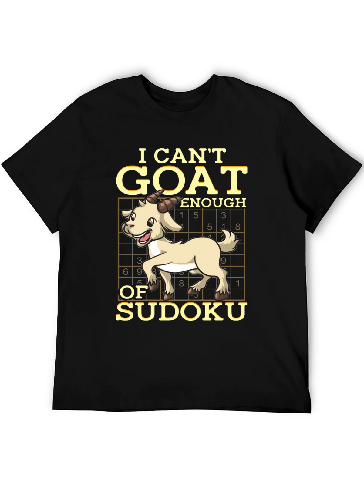 I Cant Goat Enough Sudoku Funny T-Shirt