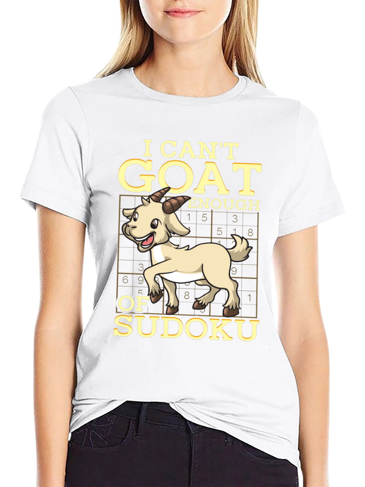 I Cant Goat Enough Sudoku Funny T-Shirt