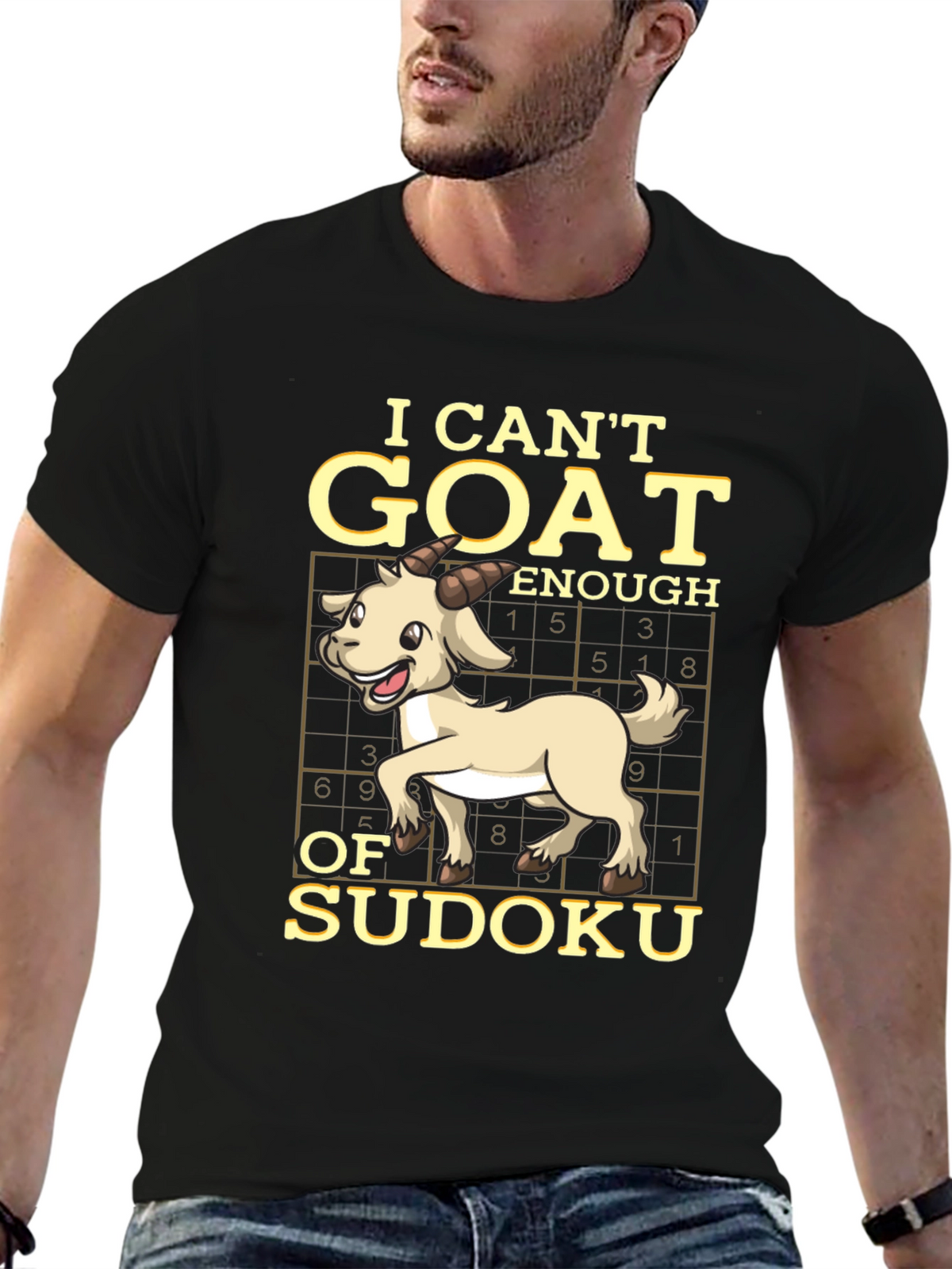 I Cant Goat Enough Sudoku Funny T-Shirt