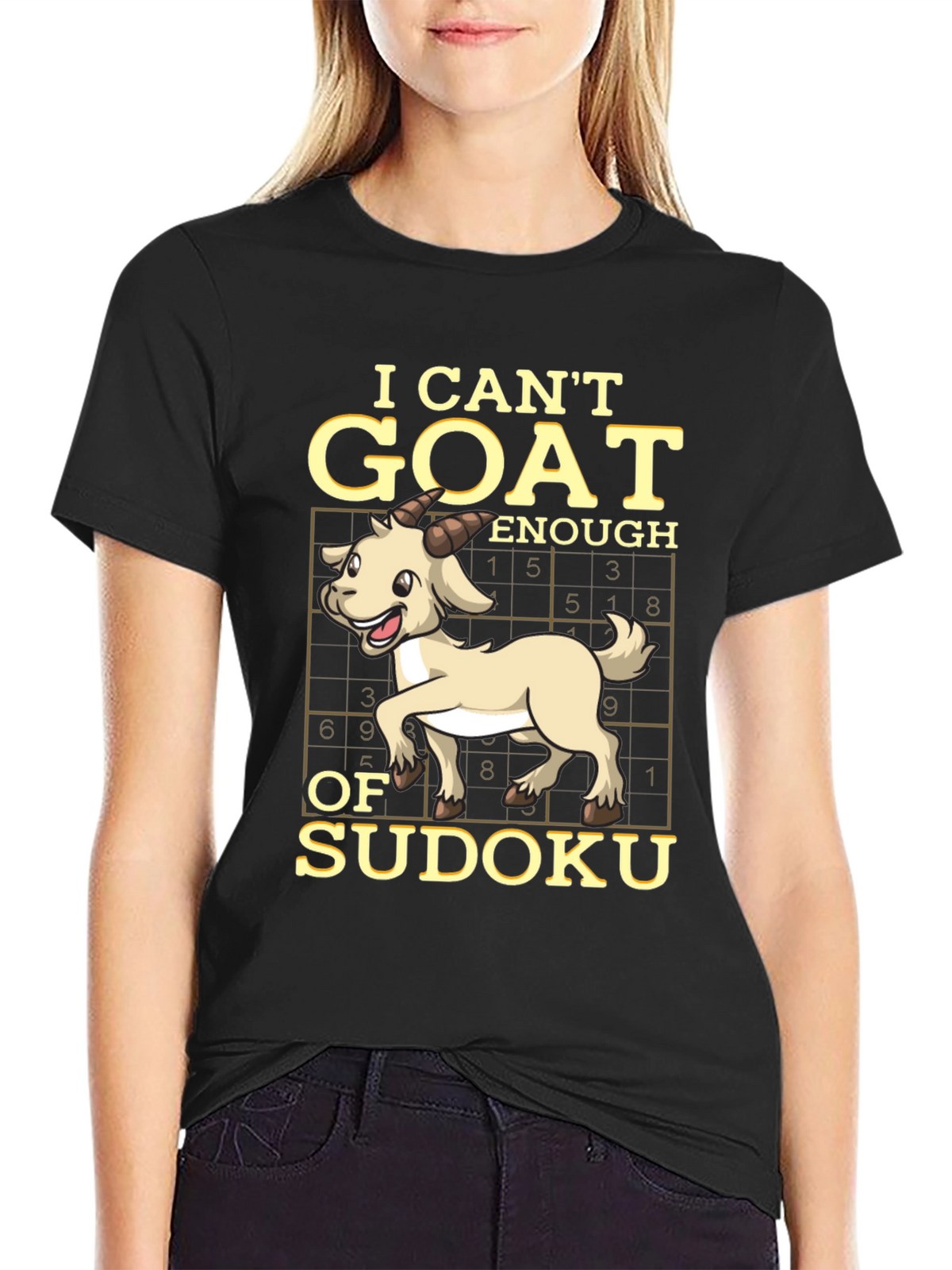 I Cant Goat Enough Sudoku Funny T-Shirt