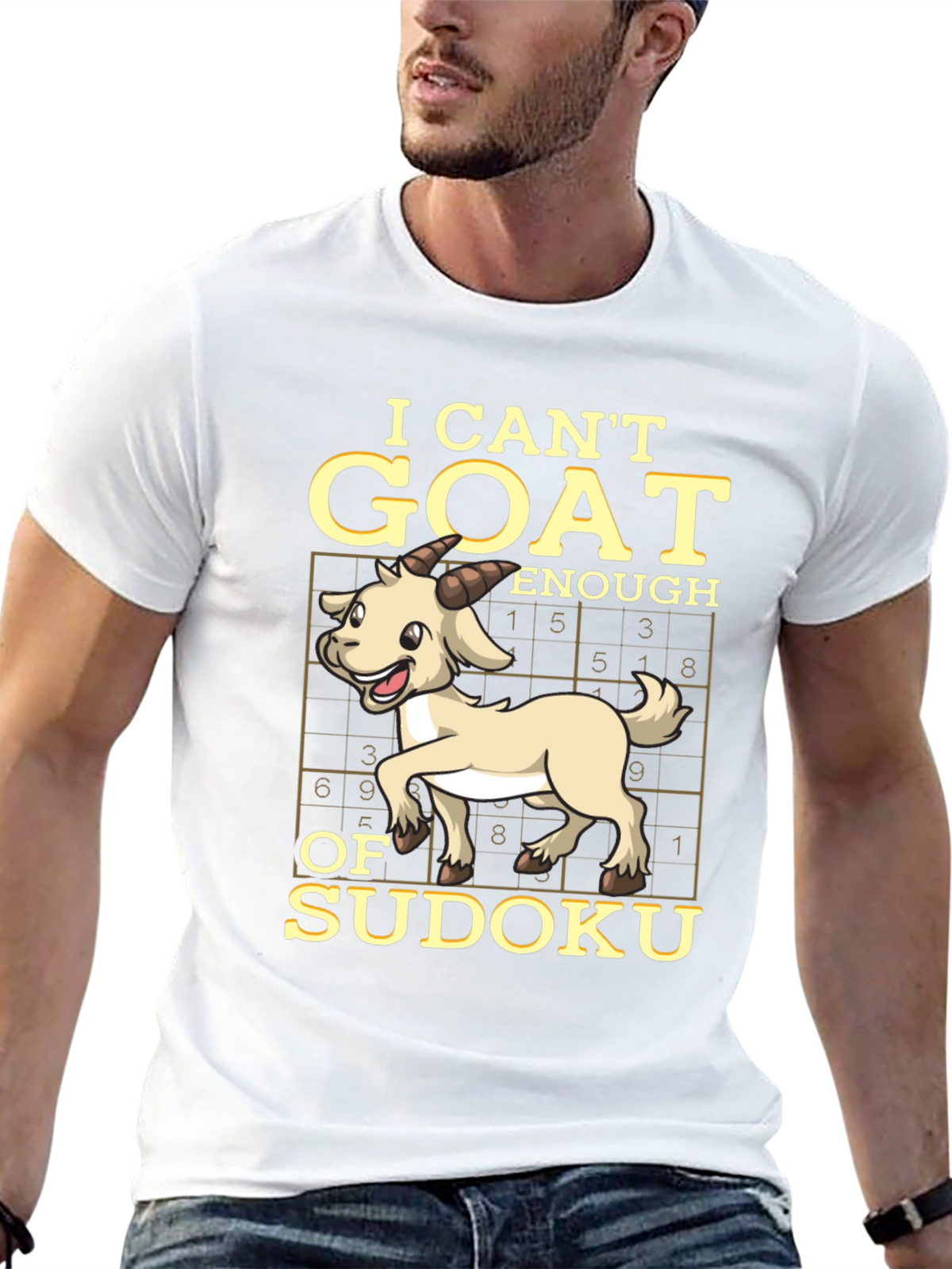 I Cant Goat Enough Sudoku Funny T-Shirt