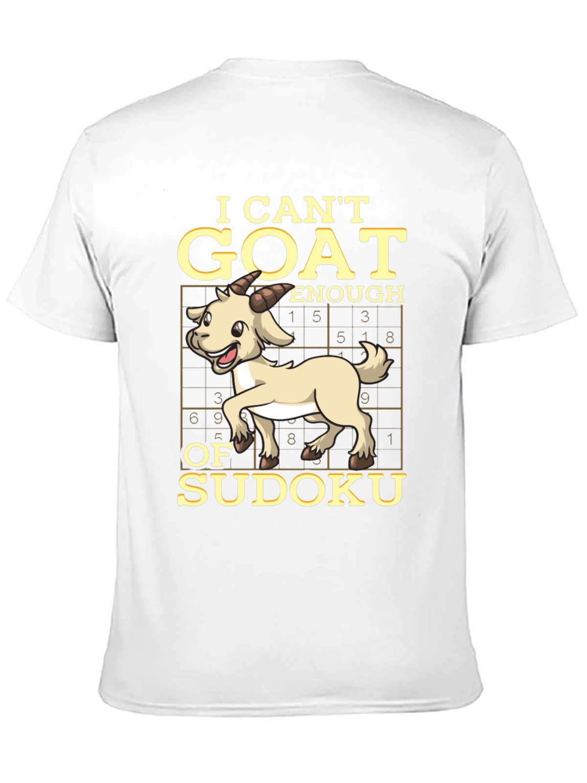 I Cant Goat Enough Sudoku Funny T-Shirt