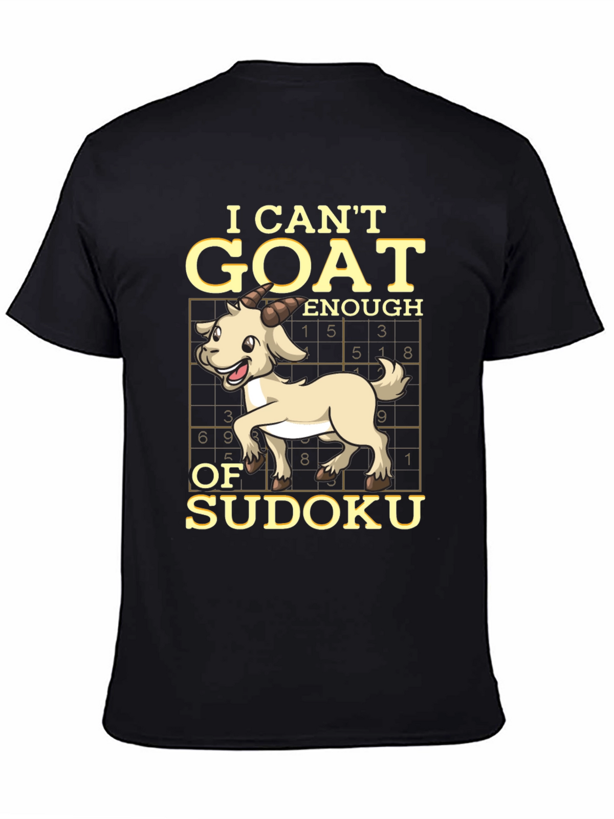 I Cant Goat Enough Sudoku Funny T-Shirt