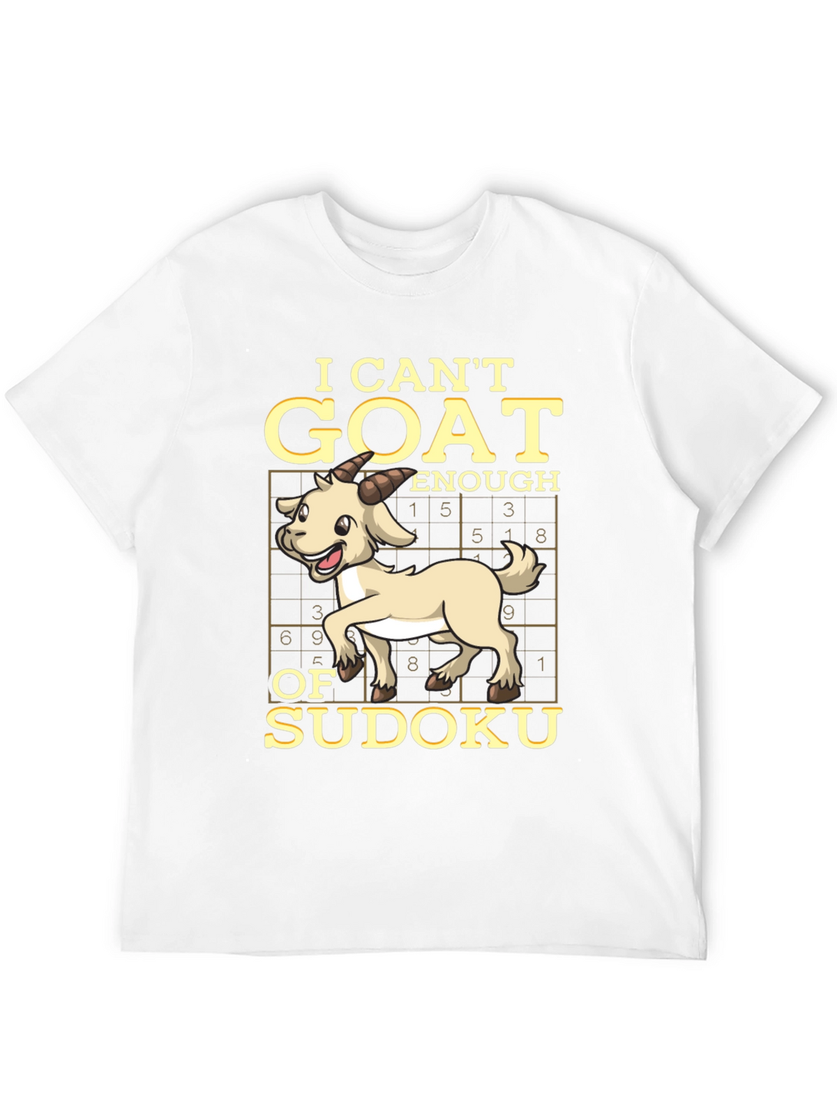 I Cant Goat Enough Sudoku Funny T-Shirt