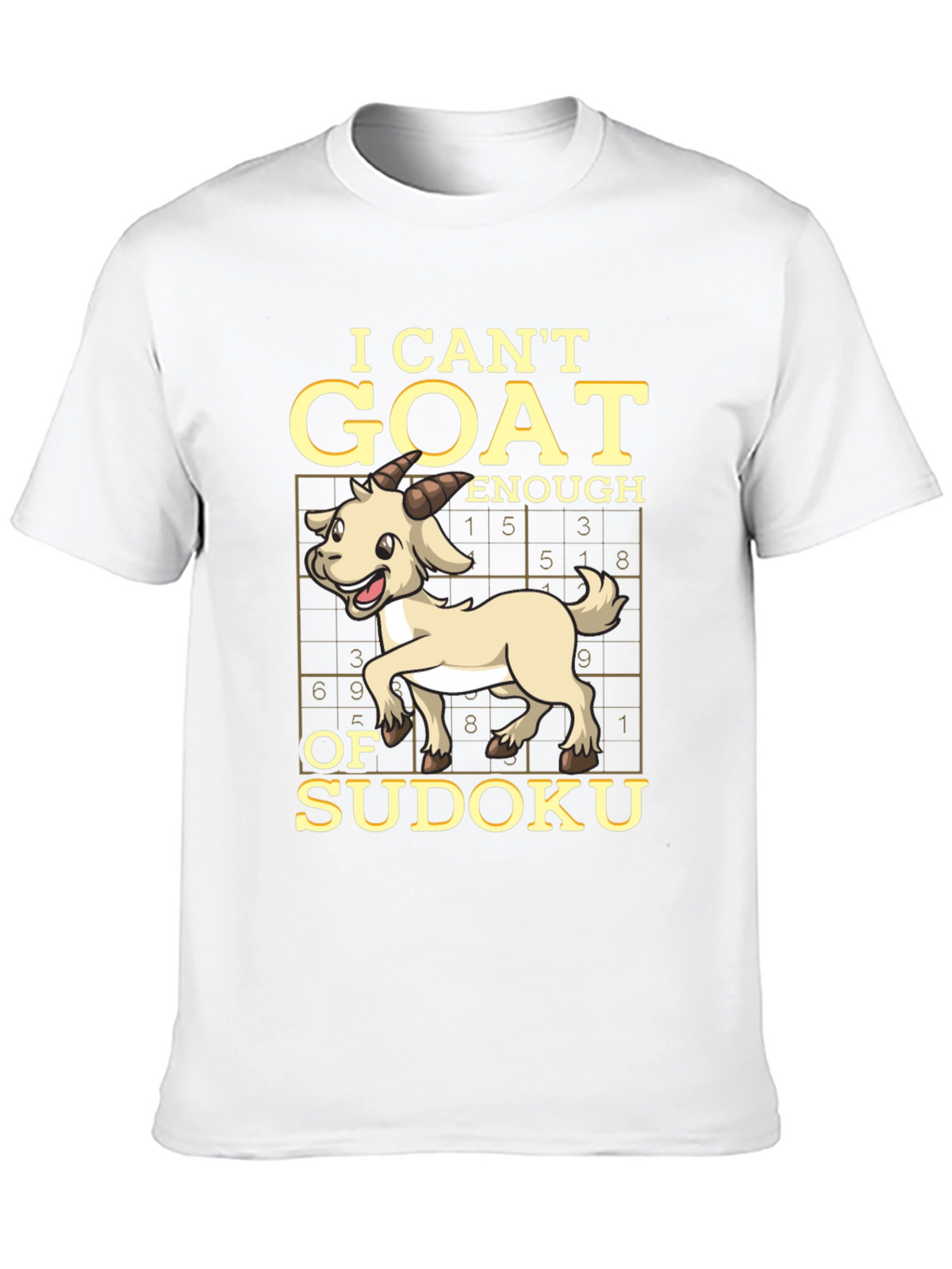 I Cant Goat Enough Sudoku Funny T-Shirt