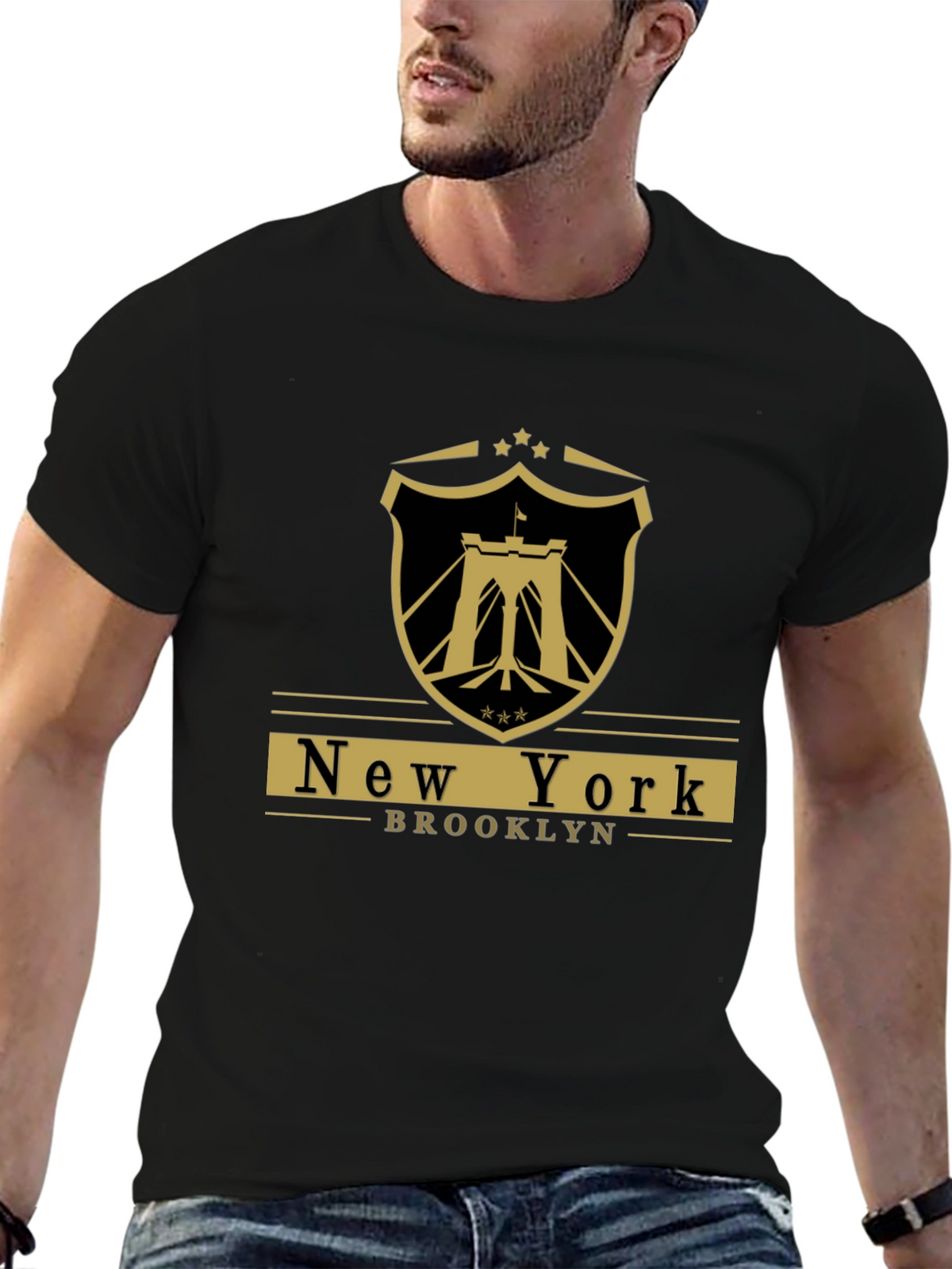 New York Brooklyn Black Graphic T-Shirt