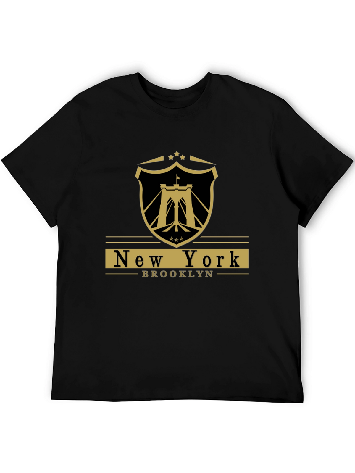 New York Brooklyn Black Graphic T-Shirt